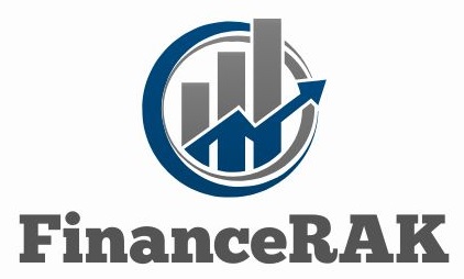 Financerak logo with a stylized dollar sign and arrow